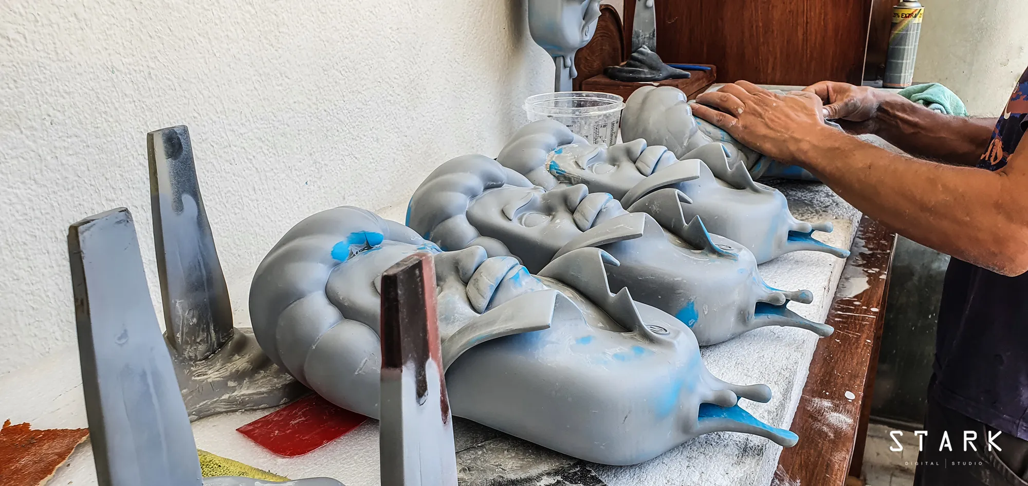 Impression 3D et finition - ponçage des pièces