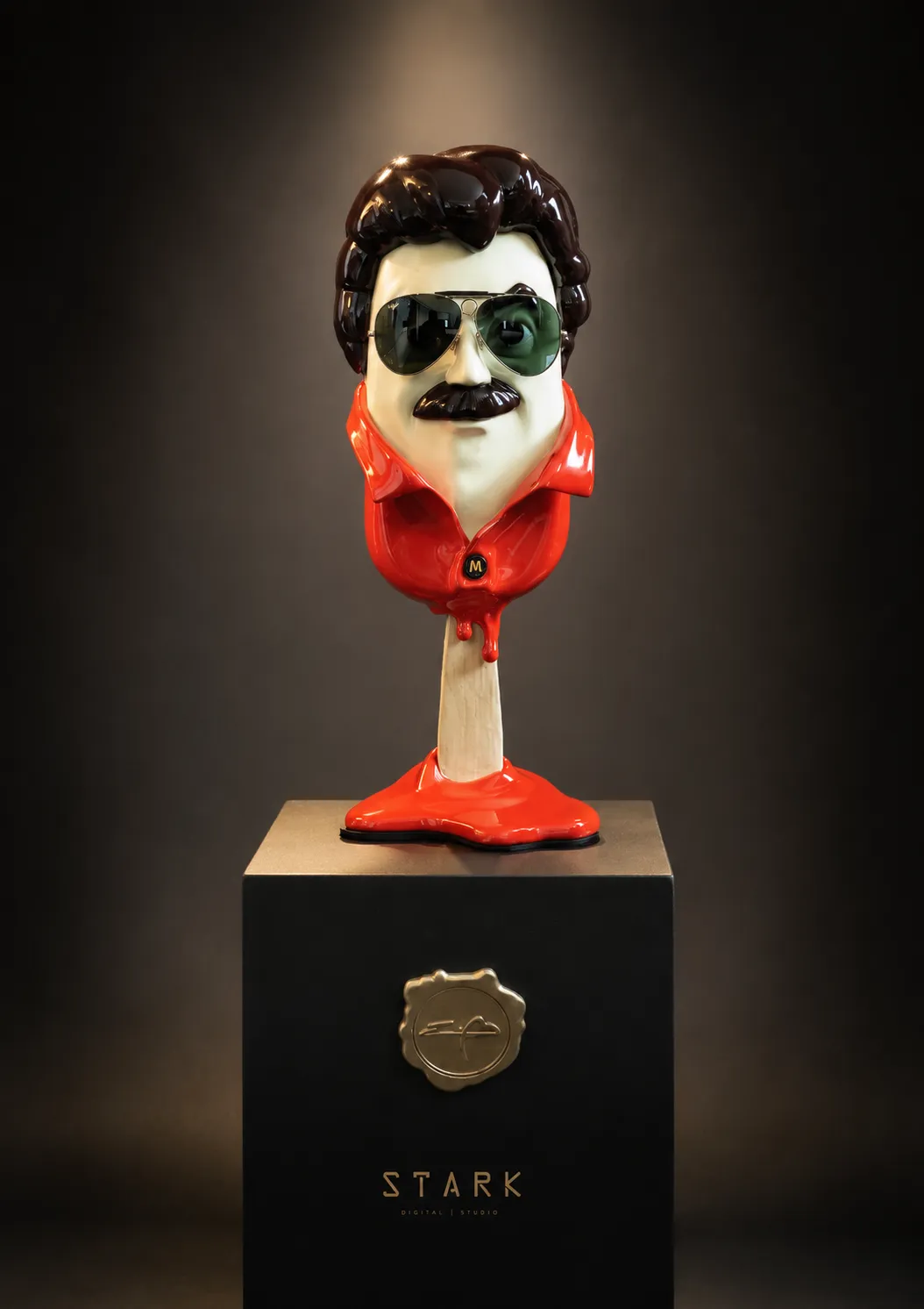 Objet fini - sculpture peinte à la main